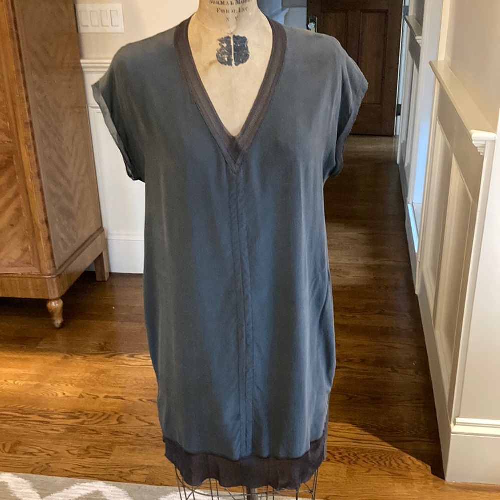 Charli London green moss silk dress 6